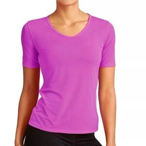 Athleta Crunch 2 Tee Sparkling Purple Lightweight Tee Shirt NWT Size Medium
